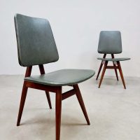 Vintage design green dining chair vintage eetkamer stoel groen Scandinavian style