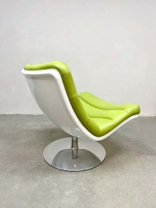 Vintage Dutch design swivel chair Artifort F978 'Green spirit'