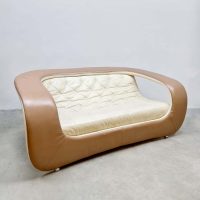 Vintage design leather sofa 'Space Age'