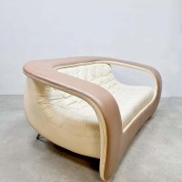 Vintage design Space age leather sofa leren lounge bank