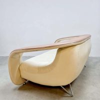 Space age design leather sofa leren lounge bank