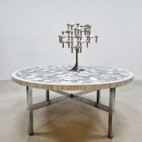 Vintage round mosaic coffee table mozaïek salontafel Berthold Müller