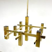 Midcentury design Gaetano Sciolari Chandelier hanging lamp messing brass vintage