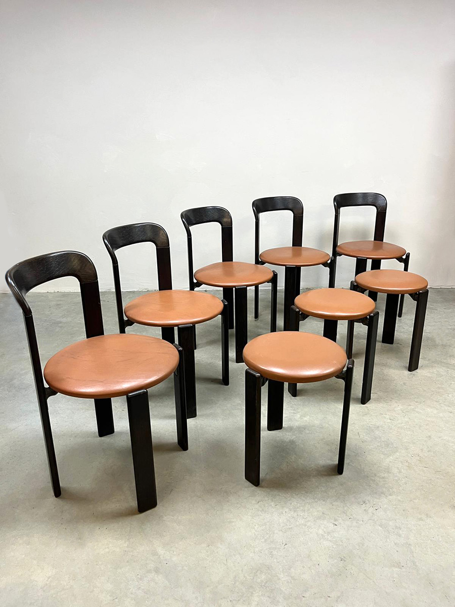 Vintage midcentury design dining chairs &stools stoelen Bruno Rey