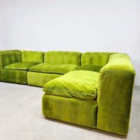 Vintage modular sofa green velvet modulaire elementen bank