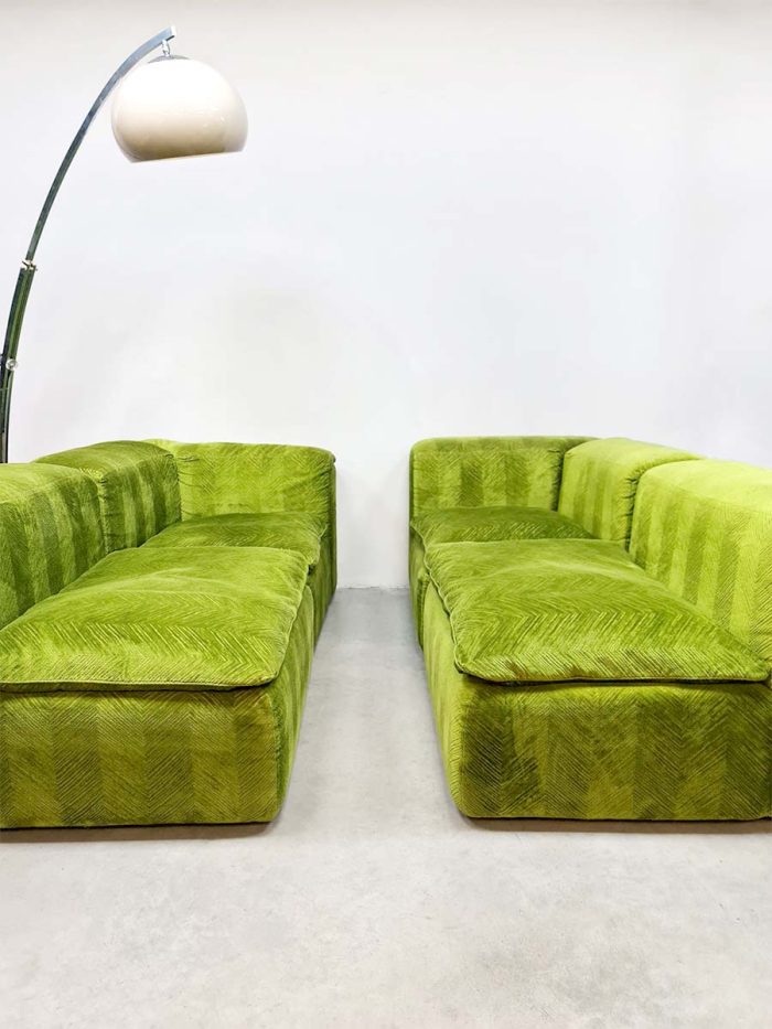 Vintage modular velvet sofa ‘Green spirit’ Bestwelhip