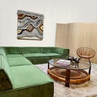 Vintage green modular sofa modulaire bank COR Trio 1970s