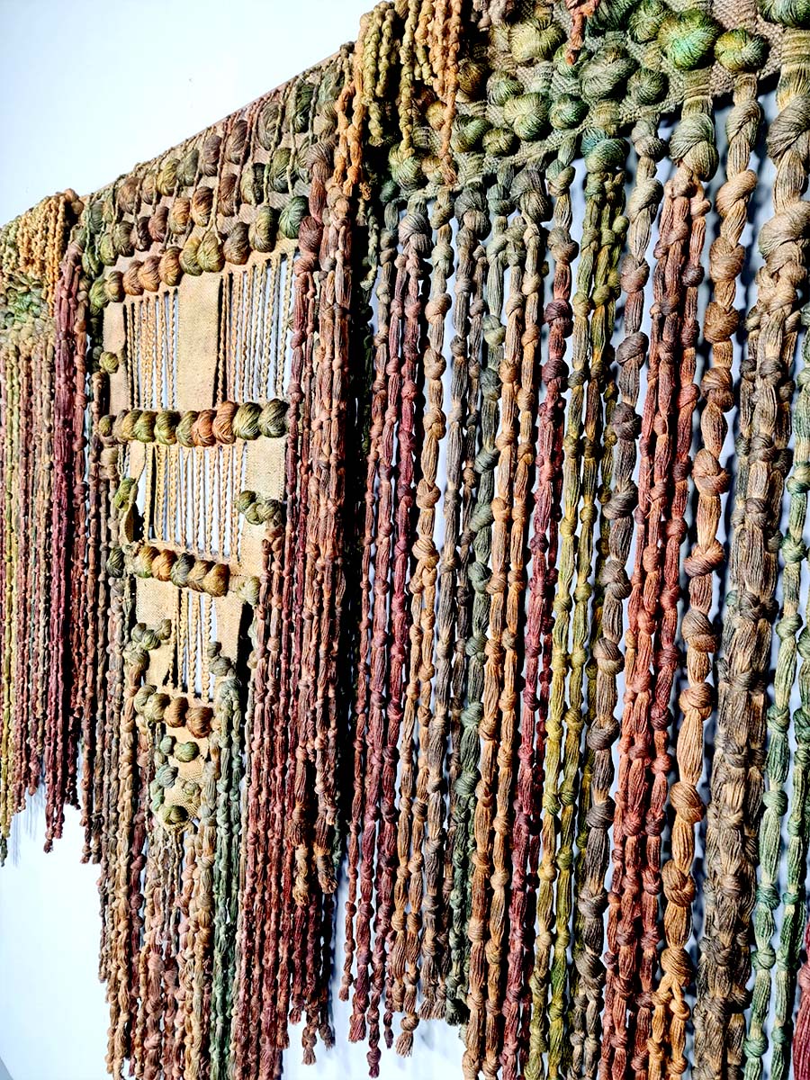 Unique vintage rope handmade macrame wall tapestry Unique vintage rope handmade macrame wall tapestry