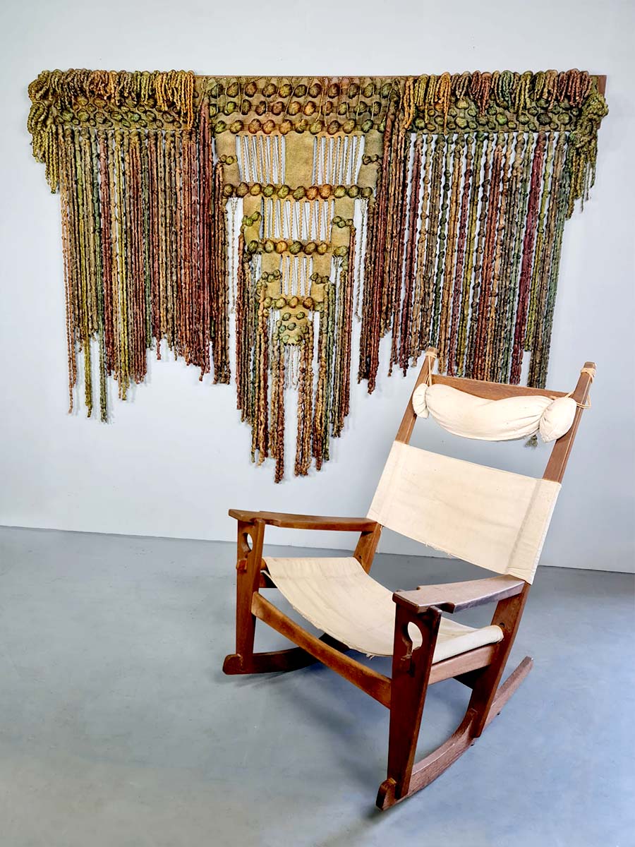 Unique vintage rope handmade macrame wall tapestry