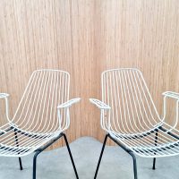 Vintage tuinstoelen draadstoel wire chairs armchairs outdoor garden chairs Erlau