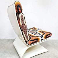 Midcentury German arm chair Space age lounge chair fauteuil Peter Ghyczy COR 'Psychedelic print'