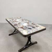 Midcentury luxury German design brutalist stone side table coffee table stenen bijzettafel tafel 'Luxury stone'