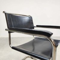 Vintage design armchairs eetkamerstoelen S34 Mart Stam Thonet 1970