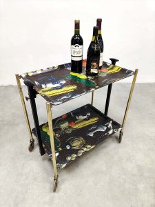 Vintage folding trolley serving cart German Gerlinol Bremshey & Co