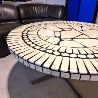 Vintage design mosaic ceramic coffee table Heinz Lilienthal