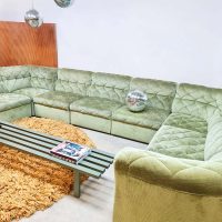 Vintage interior styling design modular sofa seating elements modulaire elementen bank Laauser 'Pastel green'