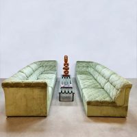 Vintage modular sofa seating elements modulaire elementen bank Laauser 'Pastel green'