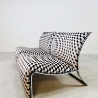 Vintage Italian design Vittorio Introini lounge chairs Saporiti 'Escher print'
