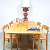 Vintage Deense dining set table chairs eetkamerset tafel stoelen Møller