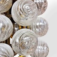 Midcentury vintage design German sputnik pendant lamp glass snowballs glazen hanglamp Doria