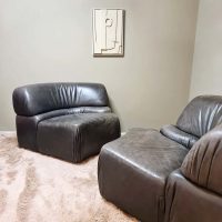 Vintage lounge seat leather modular sofa Cosmos elementen bank De Sede 1970