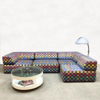 Vintage modular sofa elementen bank Cor Trio Team Form AG 'Colored Check'
