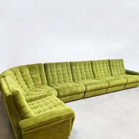 Vintage modular sofa modulaire lounge bank Laauser 'Forest green'