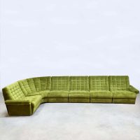 Vintage interior design modular sofa modulaire lounge bank Laauser 'Forest green'
