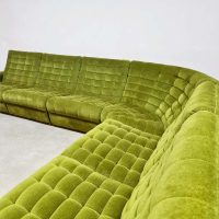 Vintage modular sofa modulaire lounge bank Laauser 'Forest green'