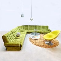 Midcentury vintage design modular sofa modulaire lounge bank Laauser 'Forest green'