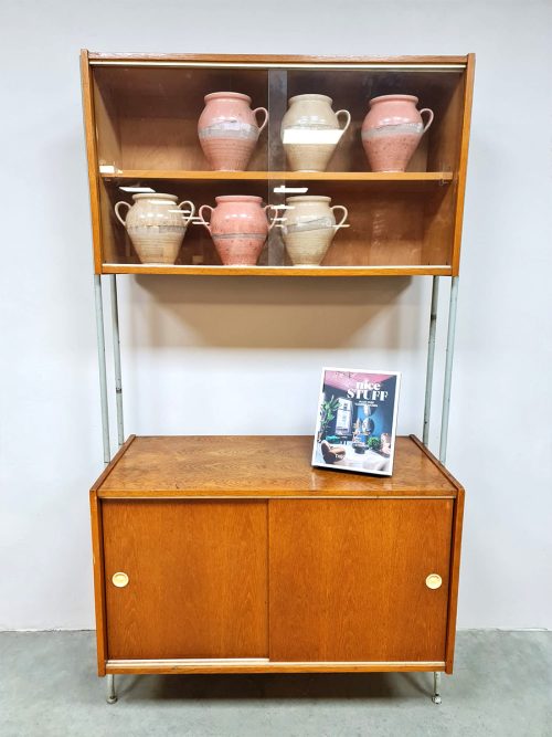 Vintage wall unit bookcase cabinet wandkast 1960s
