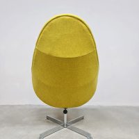 Vintage Dutch design swivel lounge chair draaifauteuil Rudolf Wolf Rohé Noordwolde