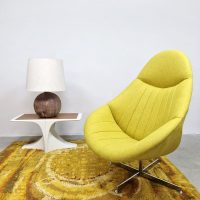 Vintage Dutch design swivel lounge chair draaifauteuil Rudolf Wolf Rohé Noordwolde