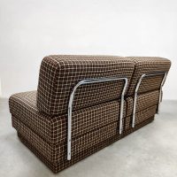 Vintage Swedish convertible sofa lounge chairs in table & daybed