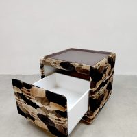 Vintage camouflage box cabinet nightstand ladekast nachtkastje