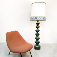 Vintage green light ceramic bubble floor lamp keramieke vloerlamp Kaiser Leuchten Idell ''Nature green''