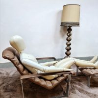 Vintage design stoel ottoman lounge chair fauteuil Asko Pulkka Ilmari Lappalainen