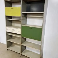Midcentury interior design metal cabinet wandkast metaal 5600 A.R. Cordemeijer 1960
