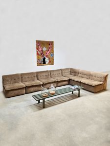 Vintage interior design modular lounge sofa modulaire elementen bank Bank Rolf Benz