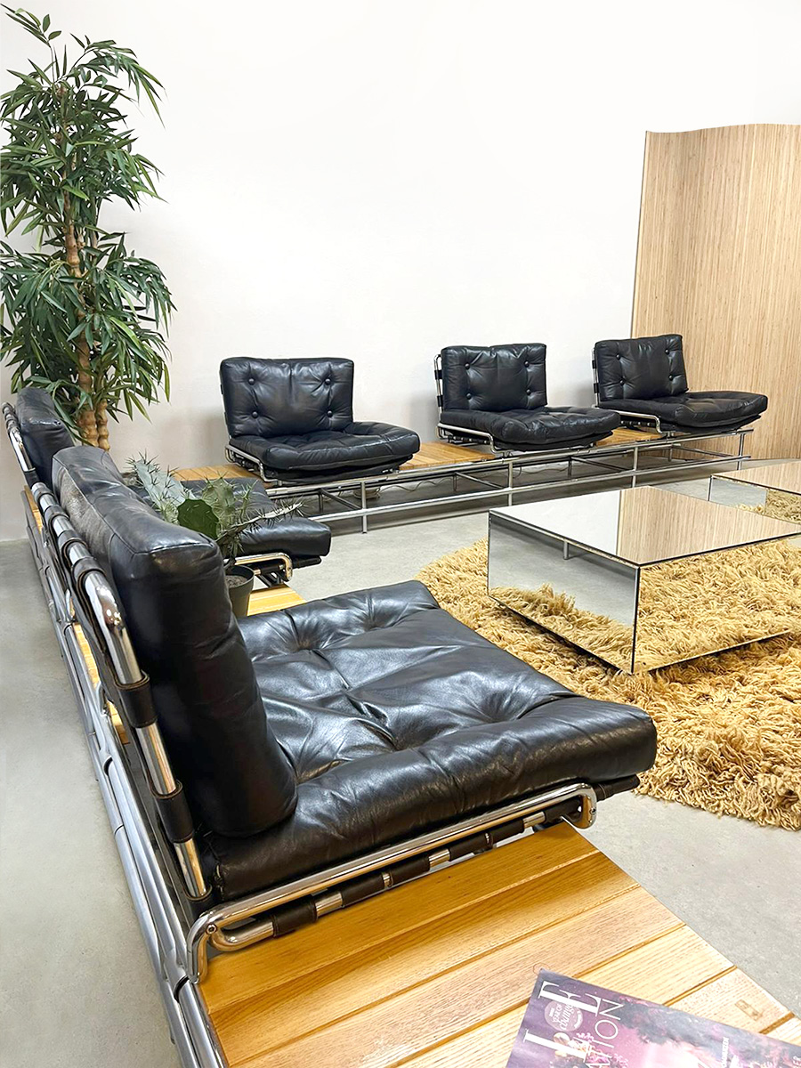 Midcentury interior design modular sofa lounge set lounge bank Theo Teeken 'Mad Men style'
