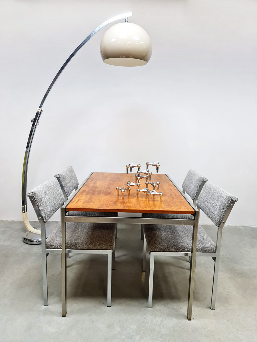 Vintage Pastoe dining set chairs & table eetkamerset Cees Braakman 'Minimalism'