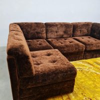 Vintage brown modular lounge sofa modulaire elementen bank