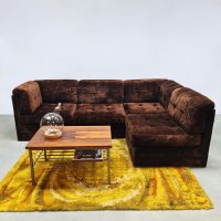 Vintage brown modular lounge sofa modulaire elementen bank