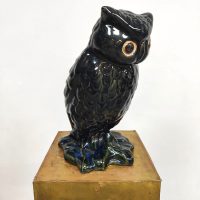 Vintage ceramic owl statue keramieke uil decoratie beeld 1970's