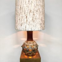 Vintage ceramic table lamp keramieke tafellamp 1960 'Artichoke'