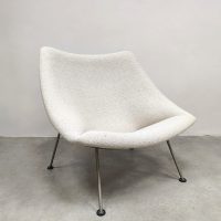 Midcentury interior design Artifort 'Oyster' lounge chair fauteuil large Pierre Paulin 1960