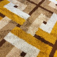 Vintage design carpet rug ''Geometric lines'' XL