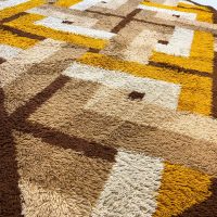 Vintage design carpet rug tapijt vloerkleed ''Geometric lines''