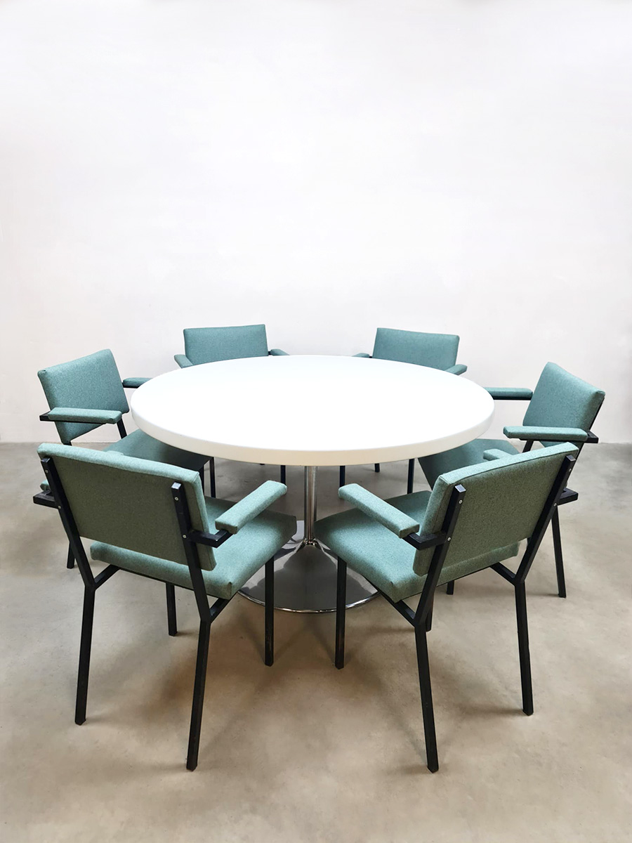 Vintage design dining chairs eetkamerstoelen Kembo Gispen Gerrit Veenendaal