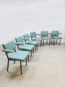 Vintage design dining chairs Kembo Gispen Gerrit Veenendaal